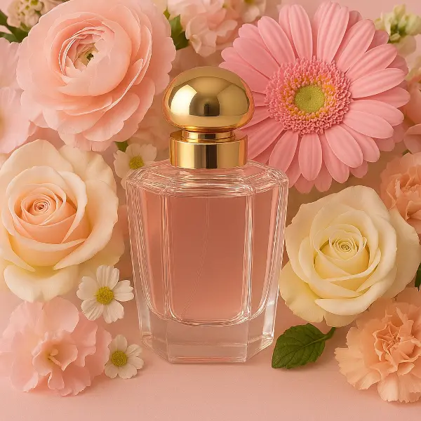 Fragancias florales con notas de rosas, jazmín y otras flores